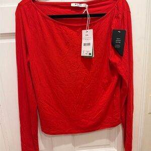 Nard Red Long Sleeve Women's Top